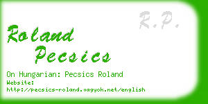 roland pecsics business card